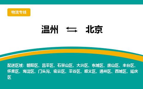 温州到北京大兴区物流专线