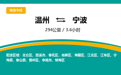 温州到宁波鄞州区物流专线