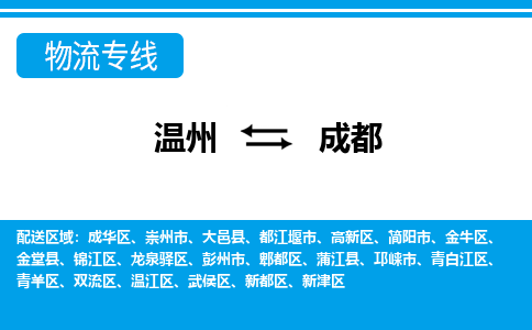 温州到成都郫都区物流专线