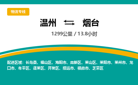 温州到烟台牟平区物流专线