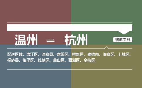 温州到杭州余杭区物流专线