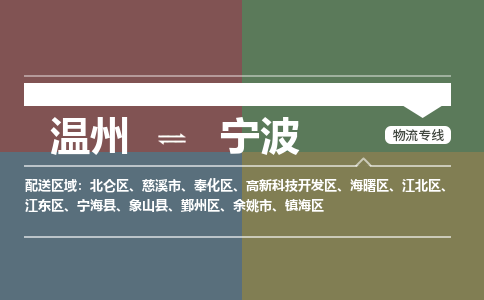 温州到宁波海曙区物流专线