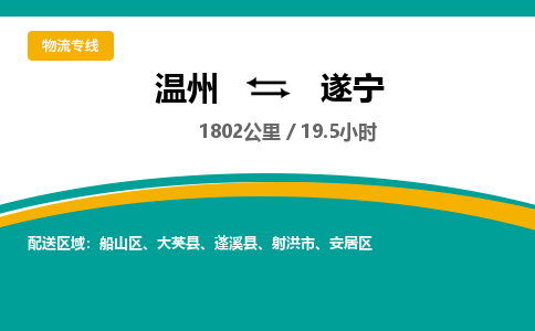 温州到遂宁船山区物流专线