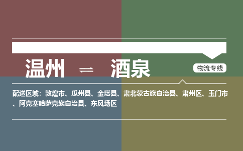 温州到酒泉东风场区物流专线
