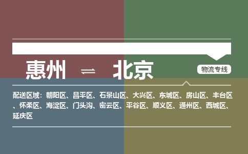 惠州到北京石景山区物流公司