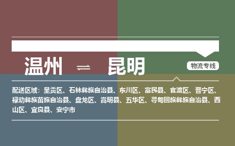 温州到昆明官渡区物流专线